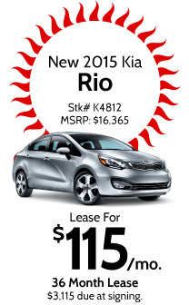 New 2015 Kia Rio