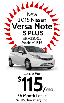 New 2015 Nissan Versa Note