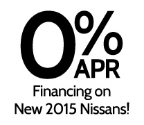 0% APR financing on New 2015 Nissans