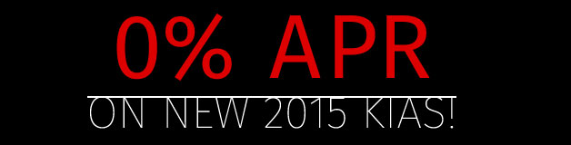 0% APR Available on New 2015 Kias
