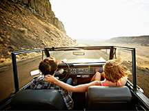 two women on a road trip