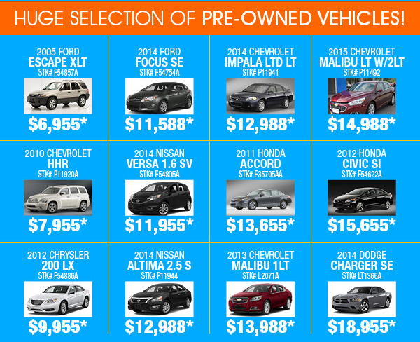 Huge Selection of Pre-Owned Vehicles
