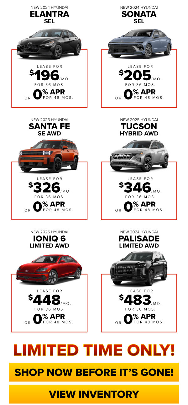 Hyundai new vehicle offers